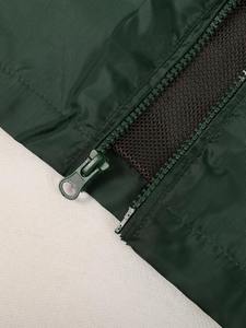 Chaqueta Cortavientos de Lona para Hombre, Informal, para Deportes de Invierno, con Capucha, Forro Polar, Impermeable, Transpirable, Lisa en la Parte Delantera, Teñida, Impermeable - Product Image 4