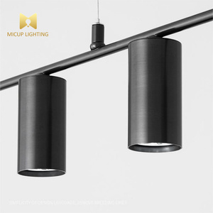 Barre d'éclairage suspendue en cuivre simple et moderne, multicube, longue suspension linéaire, luminaires LED décoratifs pour restaurants - Product Image 4