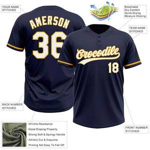 Maillots de baseball surdimensionnés personnalisés unisexes à manches courtes col en V respirants évacuant l'humidité séchage rapide vêtements de fitness - Product Image 2