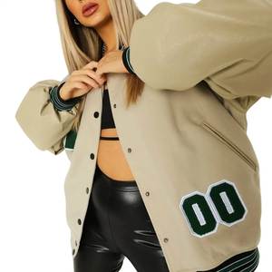 OEM Vestes universitaires brodées de haute qualité, unisexe, dernier modèle à la mode, fabriquées à partir d'un mélange de polyester et de coton. - Product Image 2