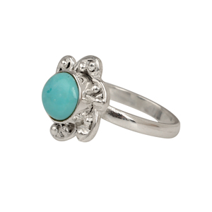 2025 Customized Natural Turquoise Ring Solid 925 Sterling Silver Stylish Classy Design Women Fine Jewelry Anniversary Gift - Product Image 2