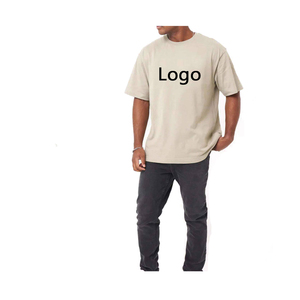 Camiseta de algodón 100% para hombre, Camiseta holgada estampada Vintage de peso pesado lisa de gran tamaño para hombre con logotipo personalizado, servicio OEM - Product Image 3