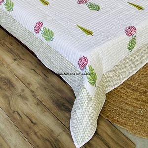 Wholesale Hand Block Printed Knitted Eco-Friendly Cotton <b>Quilted</b> All-Season Classic Customizable Bedspreads Bedcover - Product Image 4