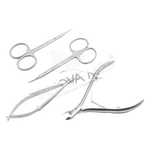 Set de soins de manucure 4 pièces en acier inoxydable Ciseaux personnalisés pour peaux mortes Coupe-ongles Soins personnels Outils pour ongles - Product Image 2