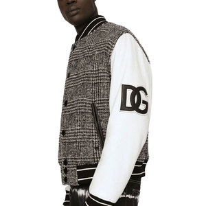 Chaquetas Universitarias de Lana con Mangas de Cuero Hechas a Medida al por Mayor, Chaquetas Varsity Escolares para Hombre - Product Image 5