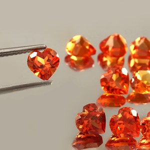 Citrine naturelle orange en forme de coeur pour femmes certifiée IGI excellente pour la fabrication de bijoux-tailles calibrées 5mm 25mm pour les bagues - Product Image 1