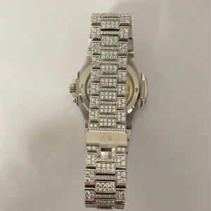 นาฬิกาเพชรโมอิสซาไนต์, นาฬิกาข้อมือผู้ชาย, นาฬิกาโมอิสซาไนต์หรูหรา, นาฬิกาฮิปฮอปอัตโนมัติสองสีสำหรับผู้ชาย - Product Image 4