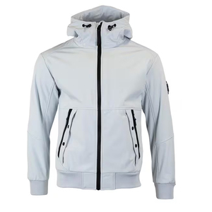 <b>Top</b> Trending Wholesale Custom Men's Winter Hooded Waterproof Eco-Friendly <b>High</b> Quality <b>Leather</b> Softshell Windproof Stand Bomber - Product Image 1