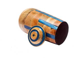 Handmade Wooden Urn <b>Box</b> Blue Resin Urn Cremation <b>for</b> Human <b>Ashes</b> Adult Large Funeral Urn Best <b>for</b> Gift Large up to 250 lb - Product Image 3
