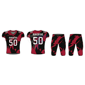 Uniforme de Fútbol Americano de Diseño Elegante Hecho a Medida, de Alta Calidad, Manga Corta, Transpirable, Antibacteriano, Talla Grande, Unisex, 100% - Product Image 1