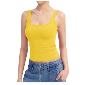 Meilleures ventes Débardeur camisole sans couture décontracté pour femme, pour la course, le fitness, le yoga, amincissant, dos ajusté, respirant, séchage rapide BD - Product Image 5