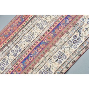 Tapis turc Vintage Beige traditionnel 3.2 X 4.2ft Patchwork Design laine Viscose Latex pour adolescent chevet couloir 4m Rectangle - Product Image 5