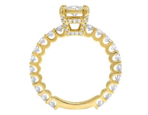 Anillo de Compromiso Clásico de Plata de Ley S925 con Moissanita de Corte Redondo, Claridad VVS, para Mujer - Product Image 5