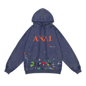 Sweats à capuche en coton pour hommes Design personnalisé Sweats à capuche grande taille avec impression bouffante Make Your Design Graphic Hoodies - Product Image 6