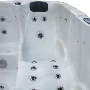 Factory Price Self-cleaning 6 Person Outdoor Acrylic Spa Best Quality Basic Simple Hot Tub Hydrotherapy Massage 2x2m Jacuzzier