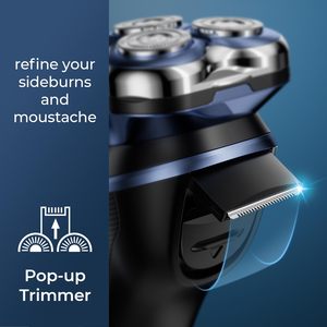 Rasoir Électrique Rechargeable pour Hommes, Étanche Utilisation Humide/Sèche, Rasoir à Grille Sans Fil avec Tondeuse Pop-Up pour un Rasage Précis du Visage IPX7 - Product Image 5