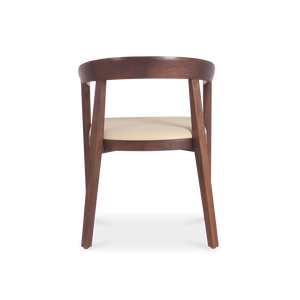 Fauteuil de salle à manger moderne Davinc en teck massif avec sièges rembourrés, finition naturelle, pour salon - Product Image 4