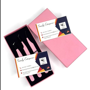 Meilleure pince à épiler professionnelle en acier inoxydable de 0.03mm pour l'extension des cils, courbure à 90 degrés, embouts en fibre durable pour couper les cils - Product Image 2