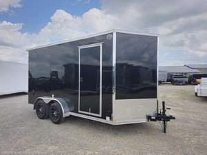Remorque de transport fermée 7x14, caisse en acier, 7000 lb, avec porte à rampe, prête à être expédiée à prix avantageux |   Remorque de transport fermée 7x14 - Product Image 1