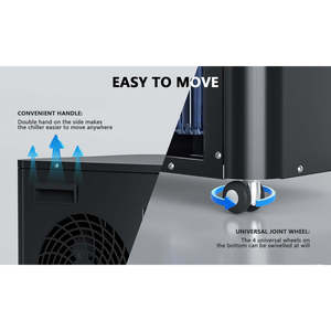 เครื่องทำน้ำเย็นสำหรับแช่น้ำแข็งในบ้าน Ambor Black Smart WIFI ควบคุมผ่านระบบ WIFI กำลังไฟ 1 แรงม้า 220 โวลต์ ระบายความร้อนด้วยอากาศ ใช้สารทำความเย็น R410A พร้อมปั๊มกรองในตัว และระบบโอโซน - Product Image 6