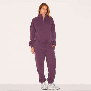 Combinaisons de sport décontractées pour femmes, tendance de la mode, sweat-shirt à capuche, cardigan zippé pour femmes, ensemble de survêtement deux pièces pour femmes - Product Image 1