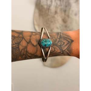 Dave Skeets Fashion <b>Cuff</b> <b>Bracelet</b> Handcrafted with Turquoise & Sterling <b>Silver</b> - Product Image 2