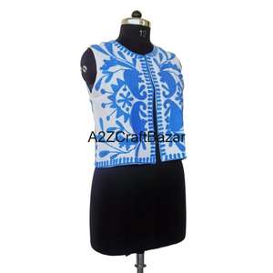 Chaqueta Bomber de Algodón Estampada con Bordado Suzani para Mujer, Elegante, de Media Manga, Acolchada, para Otoño e Invierno, Cómoda para Fiestas - Product Image 5