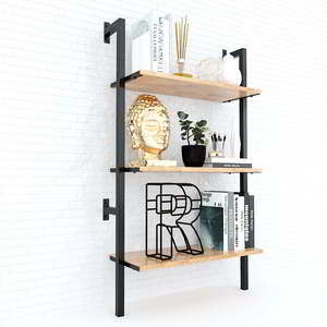 Étagère murale en aluminium à 3 niveaux pour salon, chambre et salle de bain (KTT68015) - Product Image 1