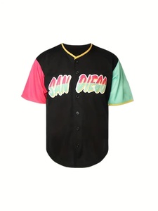 ชุดกีฬาโพลีเอสเตอร์ระบายอากาศสำหรับผู้ใหญ่เสื้อเบสบอลขนาดพลัสไซส์พิมพ์ลายดิจิตอลพิมพ์ซับลิเมชันเต็มรูปแบบออกแบบได้ตามต้องการ - Product Image 3