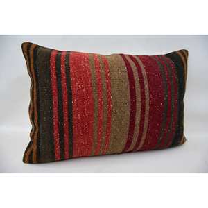 Multicolor Kilim Patchwork Wool Pillow 16x24 Inch Decorative <b>Cushion</b> Luxury Vintage Fluffy Leaves Pattern Portable Bedding - Product Image 2