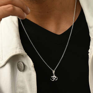 Collier pendentif en argent pur 925 pour hommes et garçons, chaîne à maillons plaquée or pour fiançailles, mariage, cadeau, fête, forme religieuse ou numérique - Product Image 3