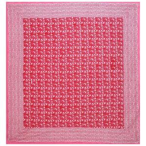 240 TC Cotton Super <b>King</b> <b>Size</b> Double Bed <b>Sheet</b> 2 Pillow Covers Pink Jaipuri Hand Block Print Floral Eco-Friendly (ALDB1006) - Product Image 5