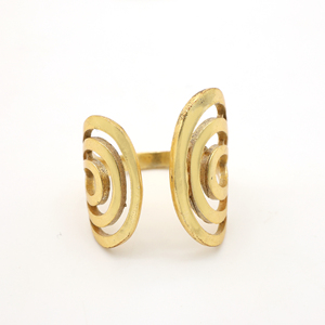 18k Gold Plated Exaggerated Geometric Finger <b>Rings</b> Swirl Spiral <b>Open</b> <b>Ring</b> Fashion Jewelry Birthday Engagement Gift - Product Image 1