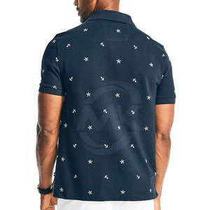 T-shirts polo élégants et décontractés pour hommes, vêtements de rue respirants avec motif uni imprimé personnalisé, anti-rides - Product Image 2