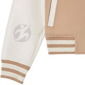 Mode féminine Letterman Baseball vestes laine mélange coton remplissage Logo personnalisé dames Style décontracté séchage rapide polaire doublure - Product Image 6