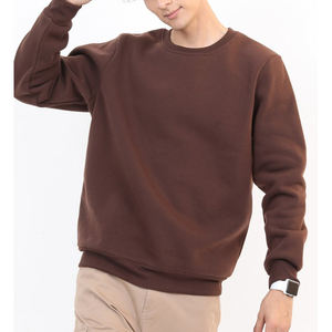 Vente en gros de sweat-shirt de haute qualité 380G en pur coton épais à col rond pour hommes sweat-shirt basique ample à manches longues pour hommes - Product Image 2