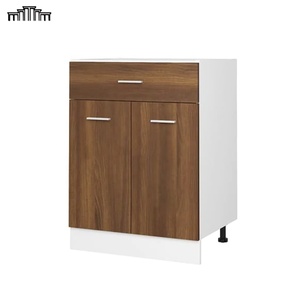 Gabinetes de cocina modernos, puerta de losa de melamina/laca europea, gabinetes bajos de cocina de madera contrachapada, mueble de cocina con cajón y puerta - Product Image 3