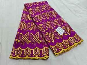 Tissu voile en coton peigné de haute qualité, respirant, broderie traditionnelle multicolore, thoub pour femmes, lafaya, thoub soudanais - Product Image 4