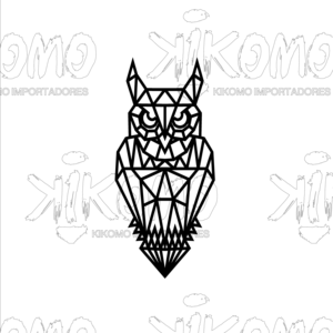 Hibou géométrique en MDF noir - Product Image 6