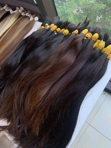 Cabello natural de un solo donante de Vietnam para extensiones de cabello, materia prima, 1 kg, precio al por mayor para colores claros, 22-30 pulgadas - Product Image 2
