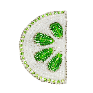 Broche de fruta con cuentas exquisito hecho a mano Linda sandía fresca Kiwi Limón Pera manzana para fiestas infantiles por glowin fashion - Product Image 4