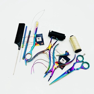 Somofy Enterprises Commercial Use Stainless Steel Multi Color Hair Extension <b>Kit</b> with <b>Beads</b> and Pliers Set Customizable - Product Image 4