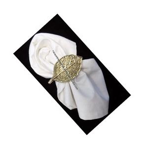 2024 nouveauté le plus chaud classique en gros décoratif métal feuille serviette anneau support pour fête mariage - Product Image 2