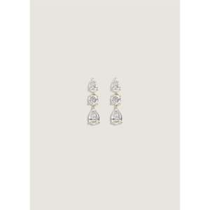 Pendientes de diamantes en forma de pera de 2.7 quilates con la inscripción Third Time's a Charm - Product Image 1