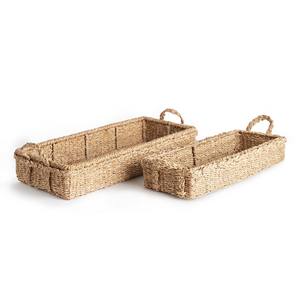 Bandejas de lujo de pasto marino tejidas a mano, bandeja de pasto marino a bajo costo, recipientes de rafia y paja. - Product Image 6