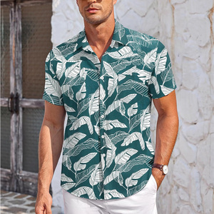 Camisa abotonada informal para hombre de manga corta disponible para pedidos al por mayor etiquetas personalizadas colores marca y bordado - Product Image 3