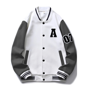 Veste universitaire de style streetwear personnalisée avec logo personnalisé, col montant fin, double poche, ajustable, design personnalisé 2025 pour hommes - Product Image 1