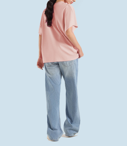 Camiseta de Verano de Alta Calidad para Mujer, Talla Grande, de Felpa, con Bordado Personalizado, Logotipo Impreso, Algodón, Informal, Tejida, Transpirable, de Secado Rápido - Product Image 3