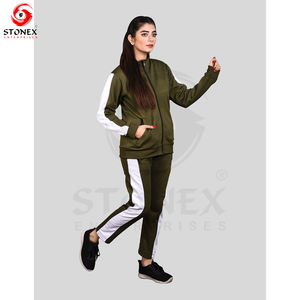 ชุดวอร์ม1ชิ้นสำหรับผู้หญิงผ้าคอตตอนโพลีเอสเตอร์พิมพ์ลายเสือดาว - Product Image 5