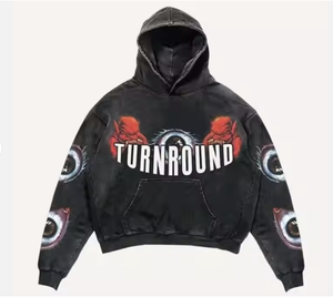 Nueva llegada Full Zip up Vintage Wash Hoodies Diseño personalizado Drop Shoulder US Size Oversized Sun Fade Hoodie Acid Wash Hoodies - Product Image 4